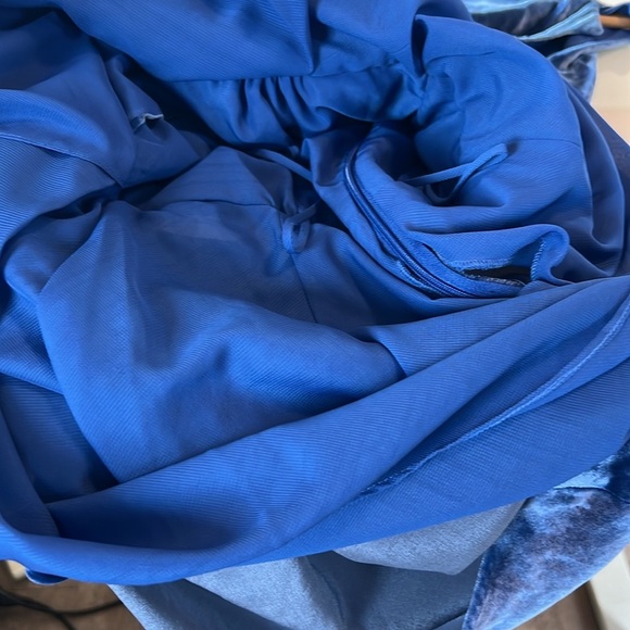 Magaschoni Blue Velvet Mini Dress size 10 NWT - Picture 9 of 12